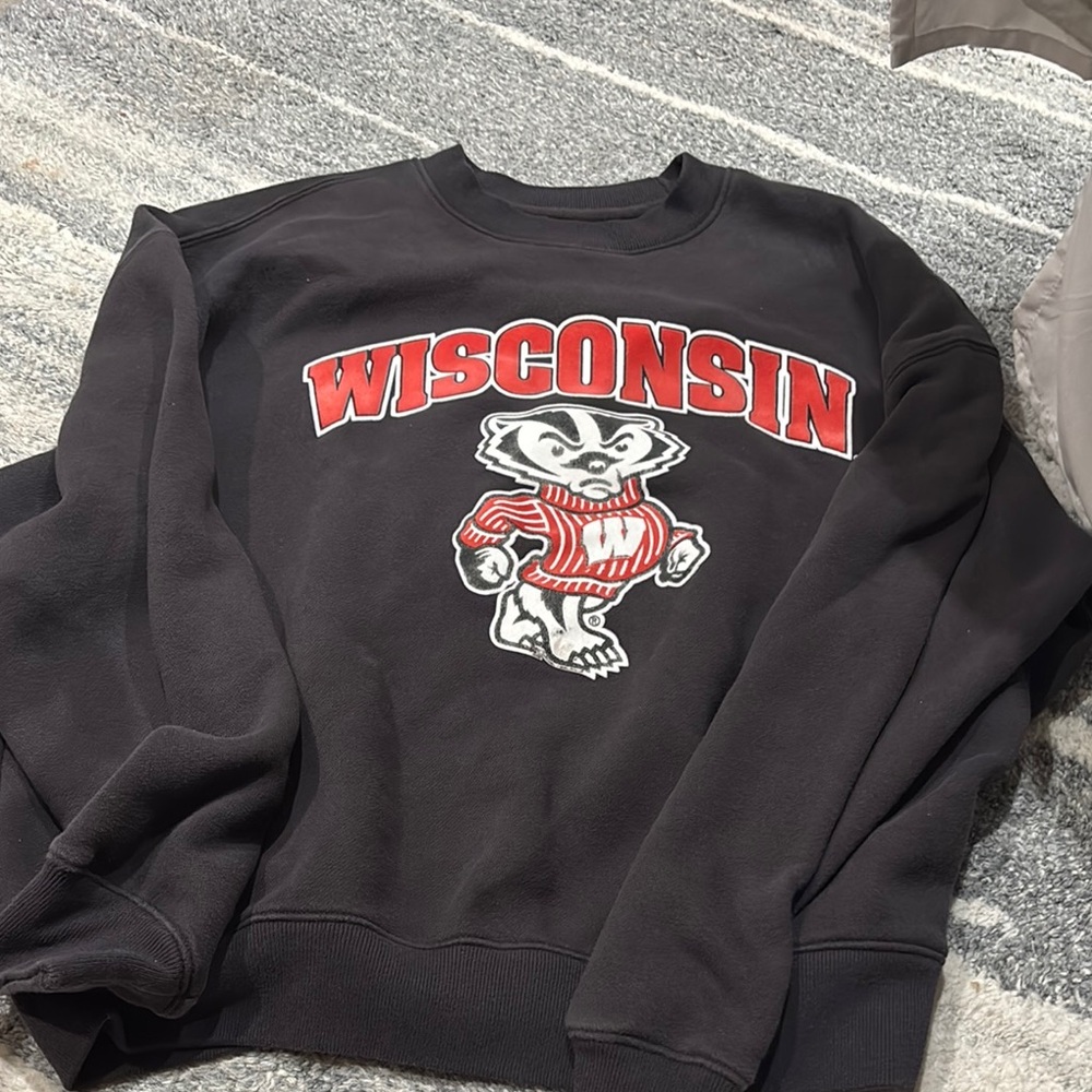 Wisconsin Black Sweater